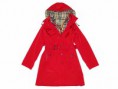 Burberry Ladies Red cotton belted Outerwear